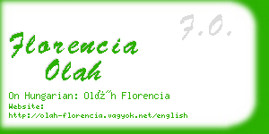 florencia olah business card